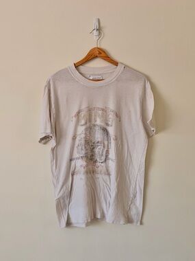 Anine Bing Distressed Graphic Tee - Off-White